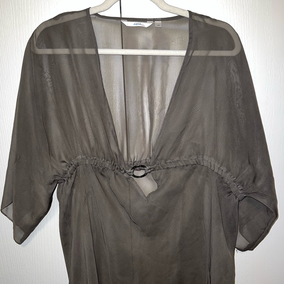 La Vie En Rose Aqua Chiffon Swimsuit Cover - Picture 2 of 10